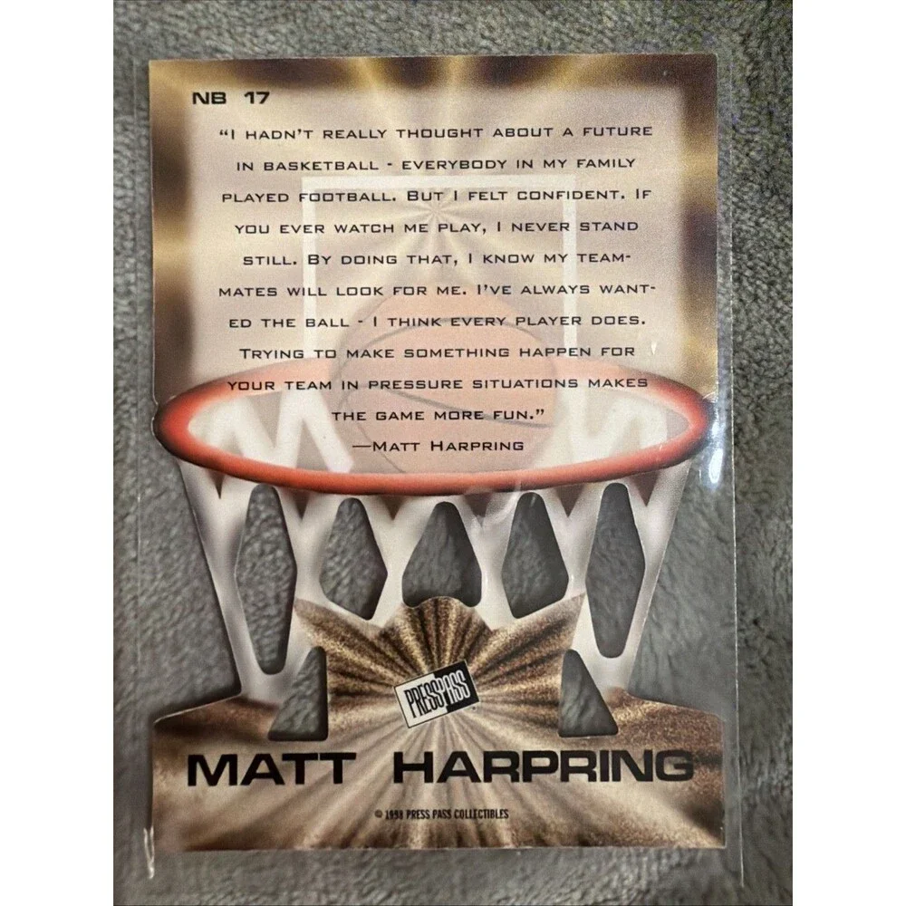 1998 Press Pass - Net Burners Matt Harpring #NB 17 (RC)